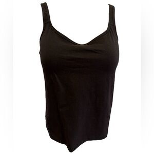 NWOT BALI 40D BLK UNDERWIRE BRA  MINIMALIST CAMISOLE TANK TOP STRETCH LINGERIE